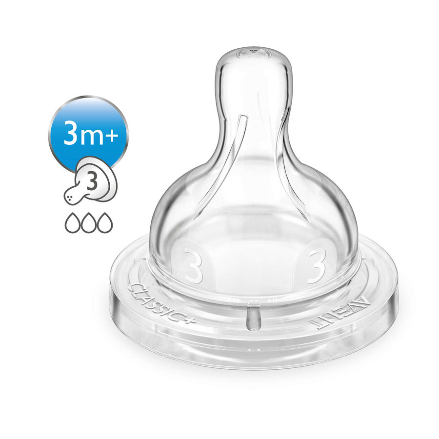 Silicone Teats 3M+ 3H 2pcs/pack (Medium)