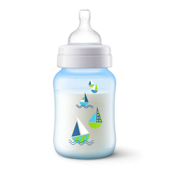 Classic+ Feeding Bottle 9OZ/260ML- (Single Pack) - Blue Boat Design