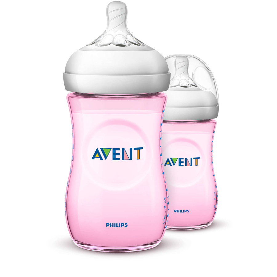 Natural Bottle (PINK) 9OZ/260ML -Natural 2.0 (Twin Pack)